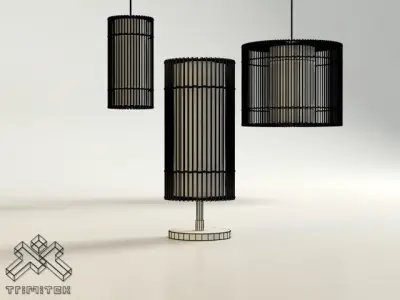 KAI O lamps collection 3D Model Pack