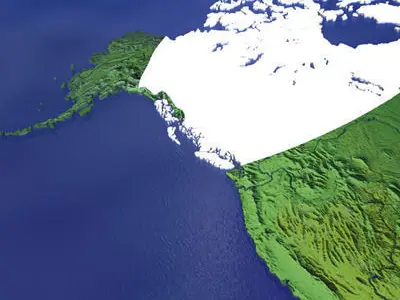 USA united states with outline 3D model