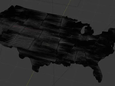 United states map 3D 3D model