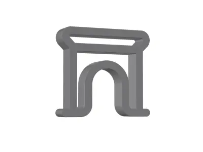 3d archway Low-poly 3D model