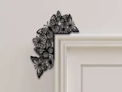 Butterfly Door Corner Decor 3D print model