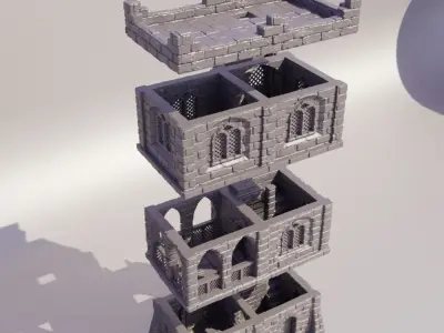 Traditional Desert House Tabletop Terrain 28 mm 3D print model