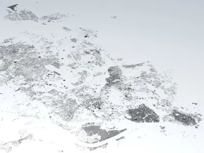 Dhaka Streets and Buildings 3D model