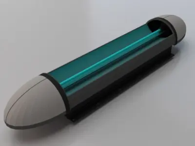 Sci-Fi Bridge Low-poly 3D model