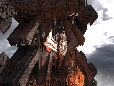 Dantes Inferno Maze structures architecture 3  3D model