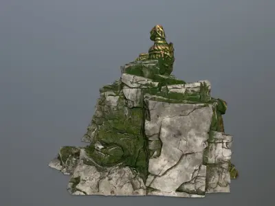 buddha rocks  Low-poly 3D model