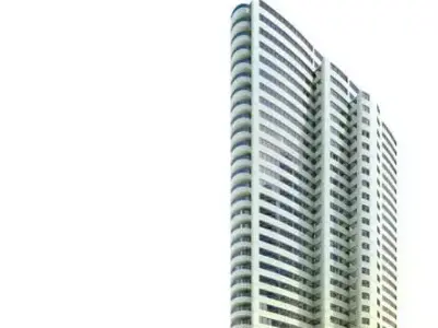 Rounded Skinny Skyscraper 3D model