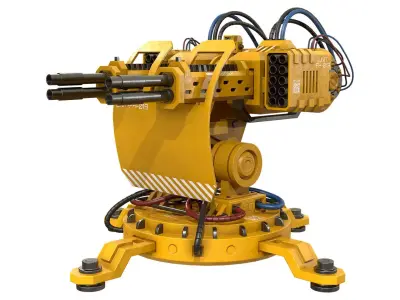 Turret Concept-2-Yellow 3D model