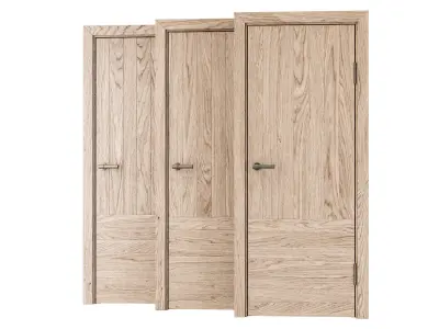Wooden Door Set V13  3D model