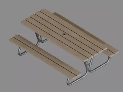Park Bench 3D model 2