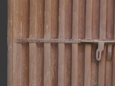 Rusty Metal Gate Scan Low-poly 3D model