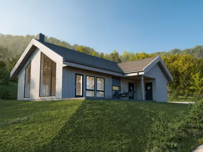 Scandinavian summer house  3D model