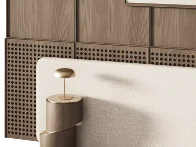 Decorative V102 Wall Panels Headboard 3D model