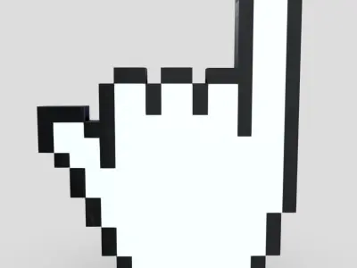 Cursor Hand 8 Low-poly 3D model