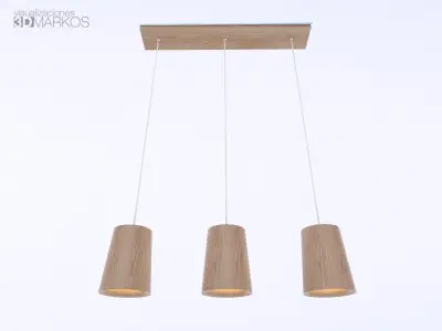 Lamps Solid Cone Pendant 3D model