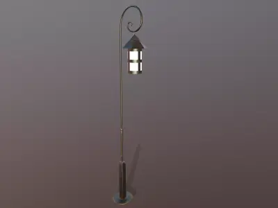 Lantern outdoor PBR low poly game ready Low-poly 3D model