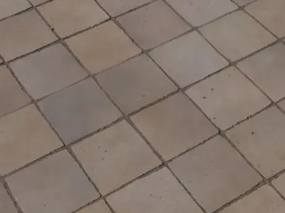 Handmade Terracotta Glazed Squares PBR Texture Texture