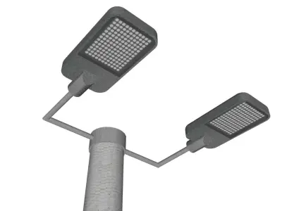 Concrete Lamp Post - Light Pole - Street Light - Group 02 3D model