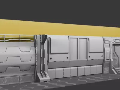 Random Hardsurface Scifi Models Free 3D model