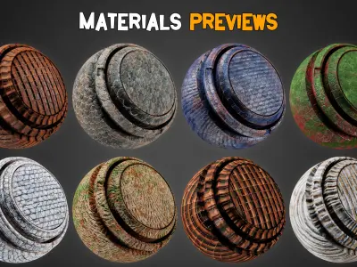 30 Roof Smart Materials   PBR Texture   Vol 21 Texture