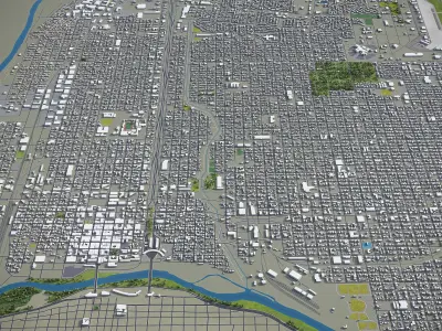 Laredo - 3D City Model Low-poly 3D model