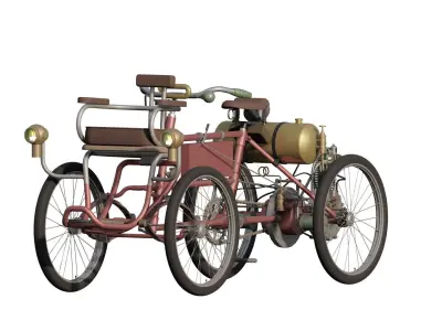1900s Quadricycle 3D model