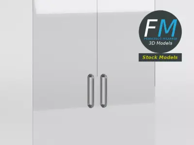 Frameless glass door 3D model