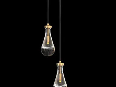 RAIN ROUND CHANDELIER 60 3D model