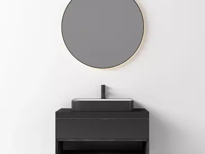 Modern Bathroom Furniture Set 3D model