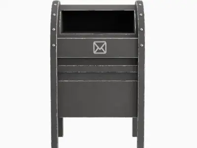 Old Dirty MailBox 06 Low-poly 3D model