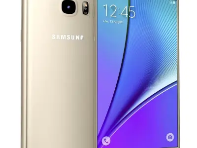 Samsung Galaxy Note 5 Gold Platinum 3D model