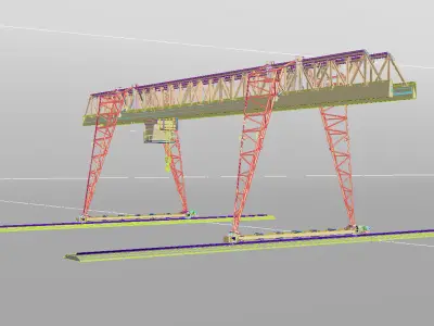 overhead crane 3D model