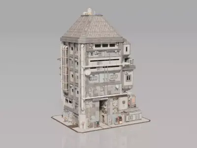 Neighborhood tower Building 2 3D model