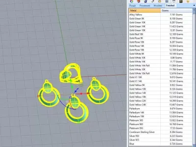 Light mini set without stones 3D print model