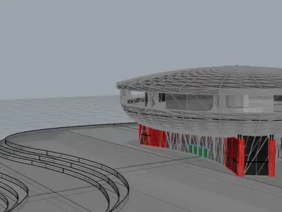 Buzludzha Monument Exterior and Interior Design 3D model