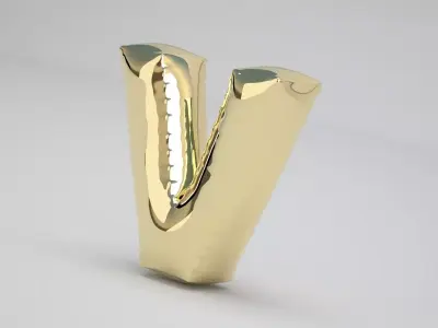 V Balloon Gold 3D model