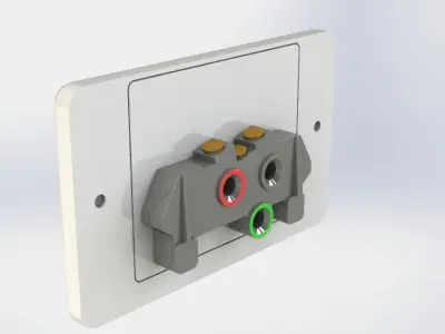 Double GPO Socket - Australia 3D model