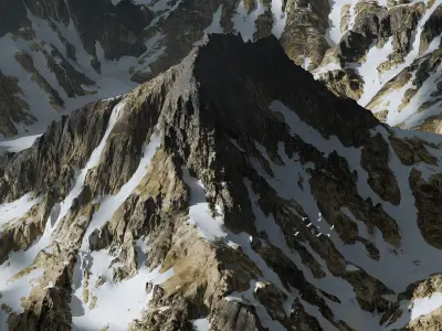 16K Cinematic Snow Mountain 3D model
