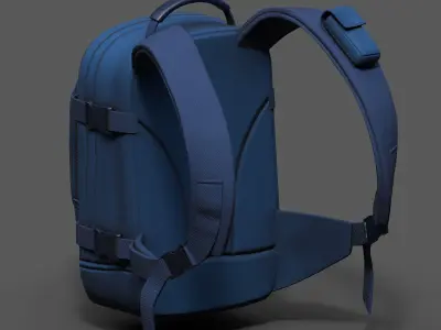 Backpack Camping Generic bag baggage  Low-poly 3D model