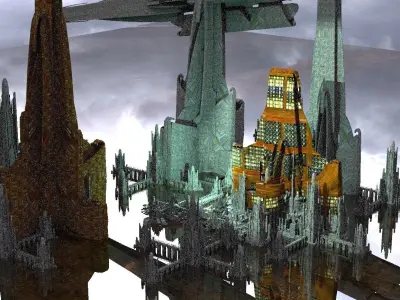 Future City Ocean Port Kit bash 3D model