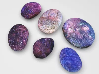 Galaxy Rocks Set 3D model