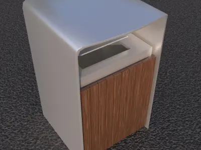 Public Bin Low-poly 3D model