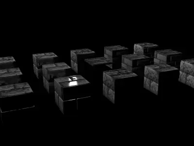Set of Deepslate Blocks Free 3D model