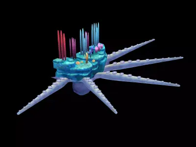Low model - jellyfish 25 3D model