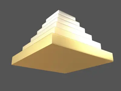 Layer Pyramid v2 003 Low-poly 3D model