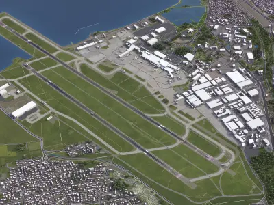 Marseille - Provence Airport - MRS Low-poly 3D model