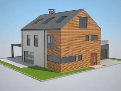 Modern House Set 1 Low-poly 3D model