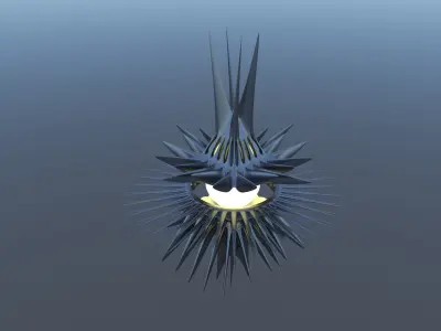 Space Outpost Watchtower 3D SciFi LowPoly  3D model