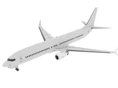  Boeing 737-900 with Cabin and Doors Rigged for Cinema 4D 