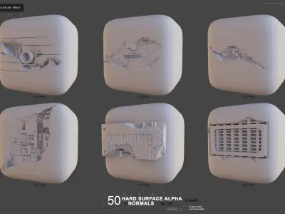 Hard-Surface Alphas Damaged wall  Vol 2 Texture